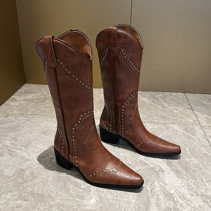 Ladies' ankle boots with stud decorations Lune London