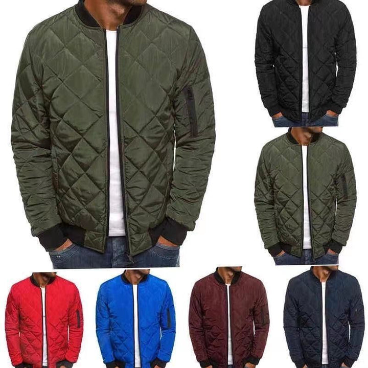 Quilted jacket for men with sporty cut and elastic cuffs Lune London