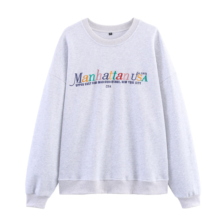 Ladies Oversized Sweatshirt with Colorful Logo Lune London