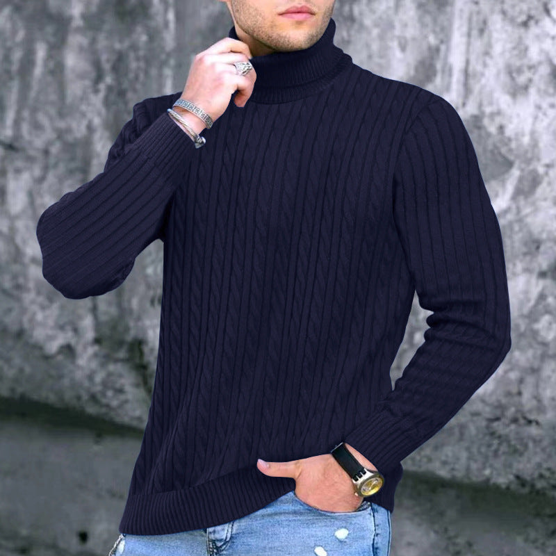 Modern turtleneck sweater for men with textured design Lune London