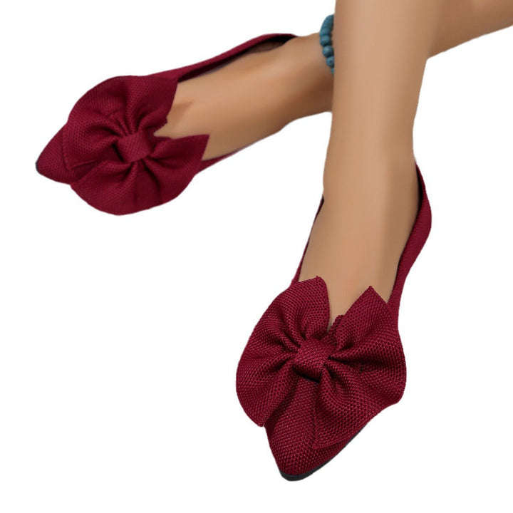 Ladies Ballerinas with Decorative Bow Detail and Comfortable Footbed Lune London