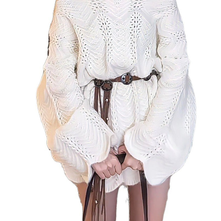 Knitted jacket for women with an innovative cable pattern and an elastic waistband Lune London