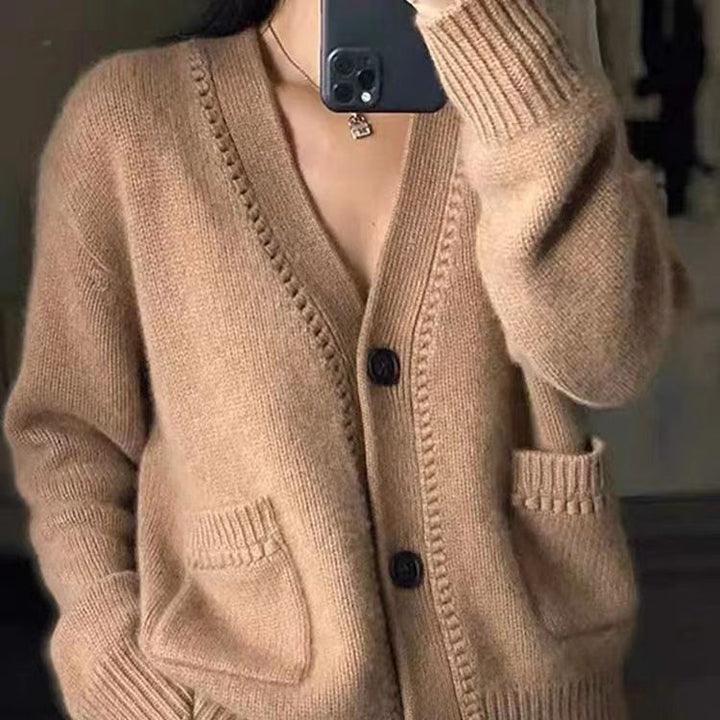 Womens knitted jacket in a casual oversized style Lune London