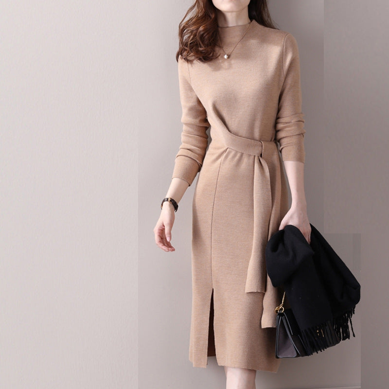 Robe élégante wrap pour femmes avec décolleté en V profond et fente sur le côté Chic & Stil