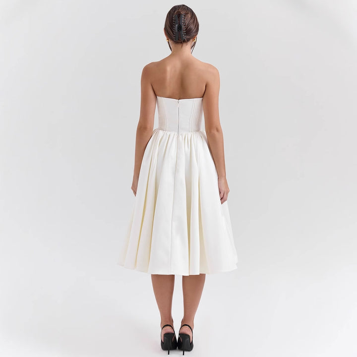 Elegant cocktail dress for women with corset top and voluminous skirt Chic & Stil