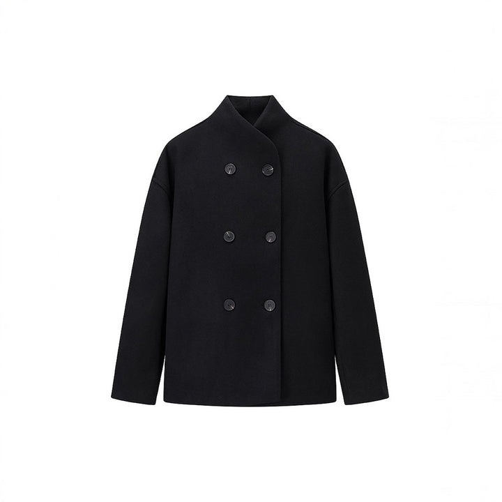 Ladies elegant wrap jacket with double row of buttons Lune London
