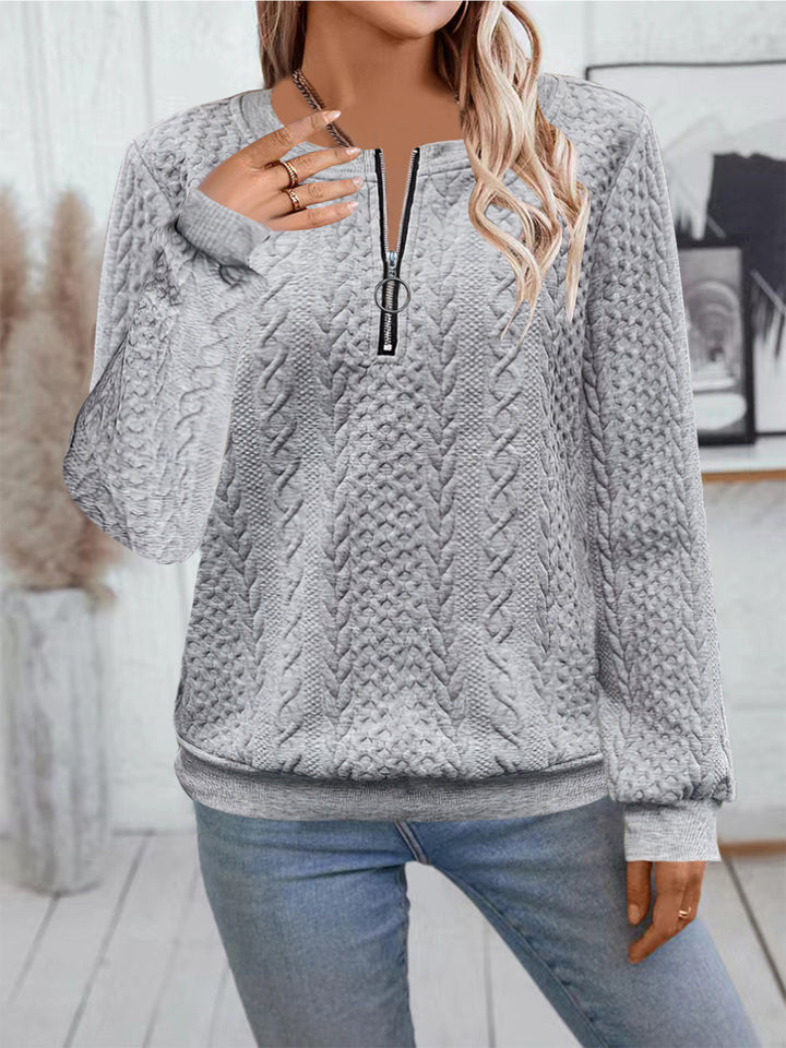 Pull en tricot à fermeture éclair pour femmes Lune London