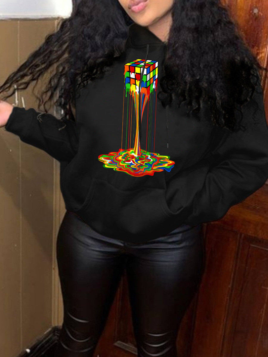Hoodie for women with creative Rubik's Cube design Lune London