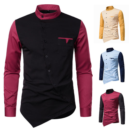 Men's long sleeve shirt with modern fit and contrasting accents Lune London
