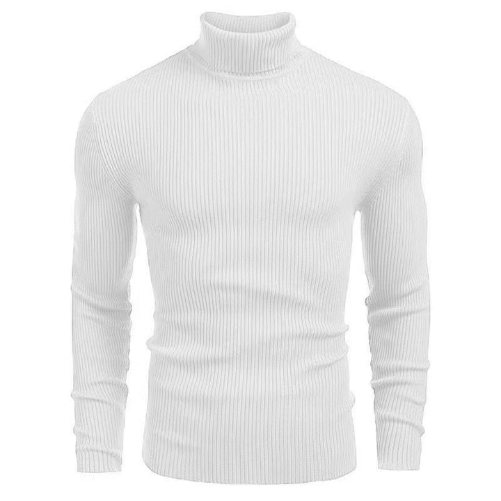 Pullover with turtleneck for men with textured ribbing pattern Lune London