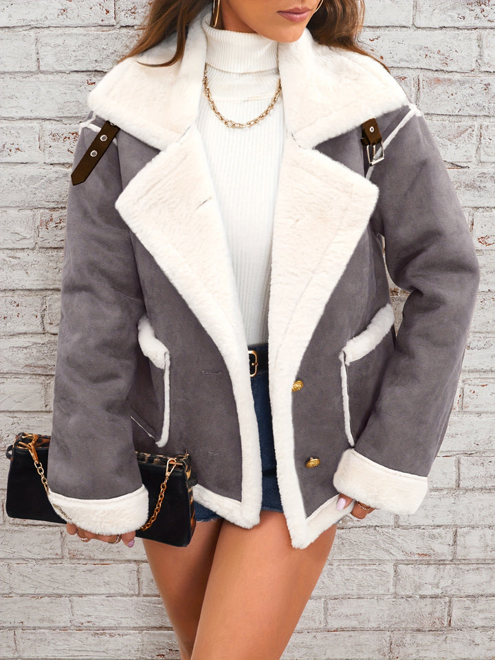 Women's oversized cozy jacket with luxurious faux fur Lune London