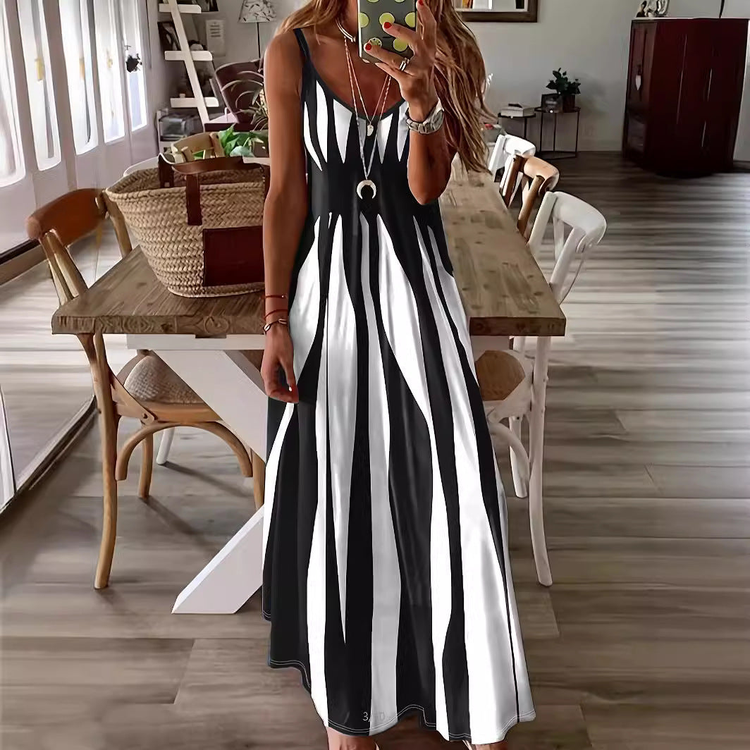 Ladies Elegant Maxi-Dress Flared Lune London