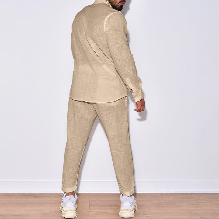 Light linen casual suit for men Lune London