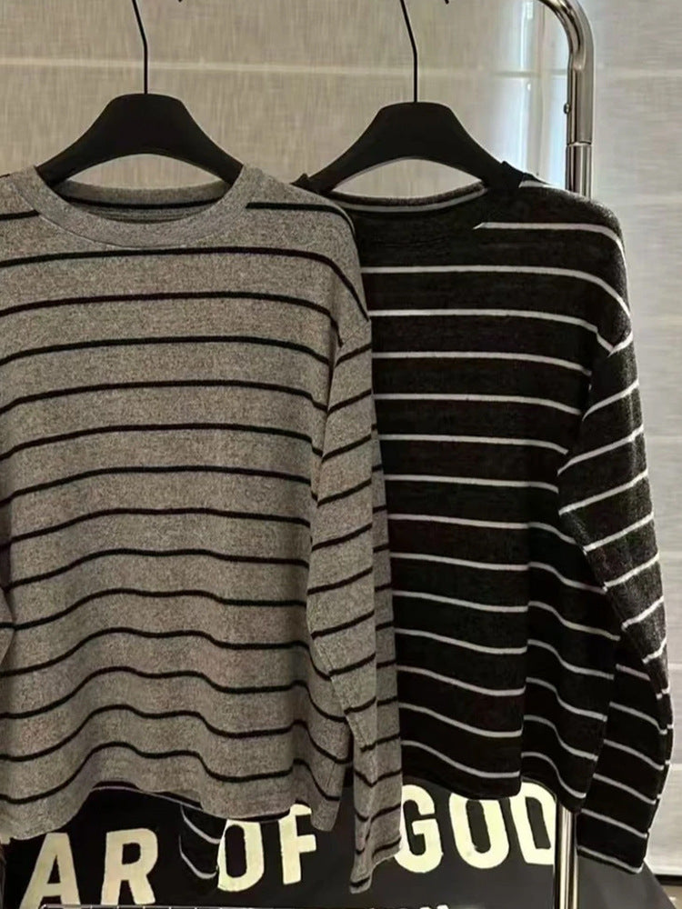 Women's casual striped long-sleeve shirt Chic & Stil