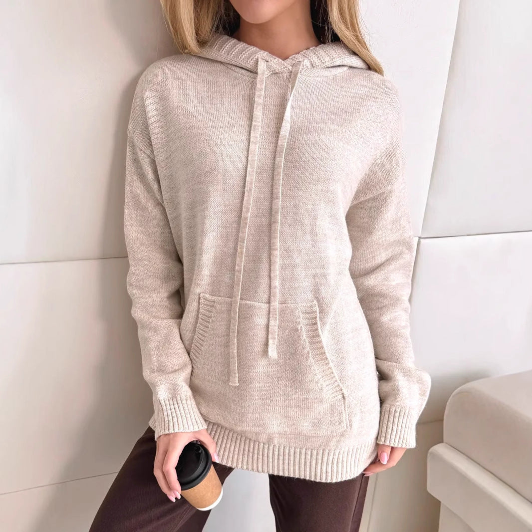 Ladies relaxed hoodie with kangaroo pocket Lune London