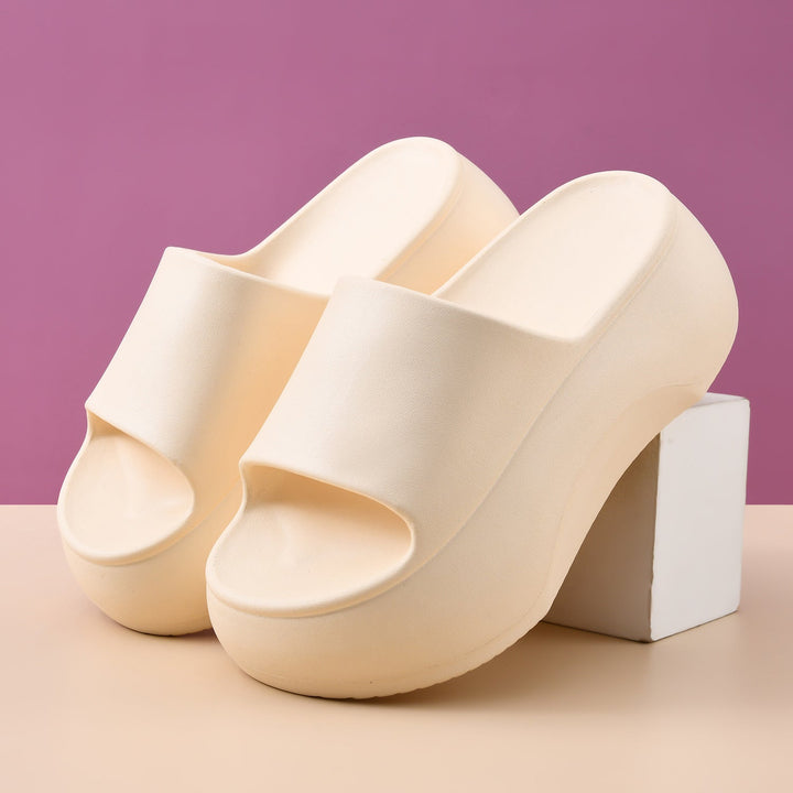Women Elevated Platform Slip Sandals Lune London