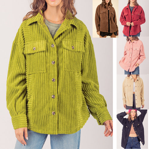Casual corduroy jacket for women with practical pockets Lune London