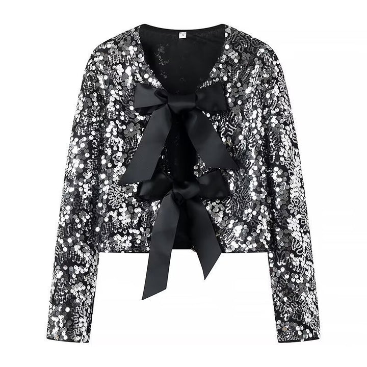 Veste scintillante pour femmes avec nœuds Chic & Stil