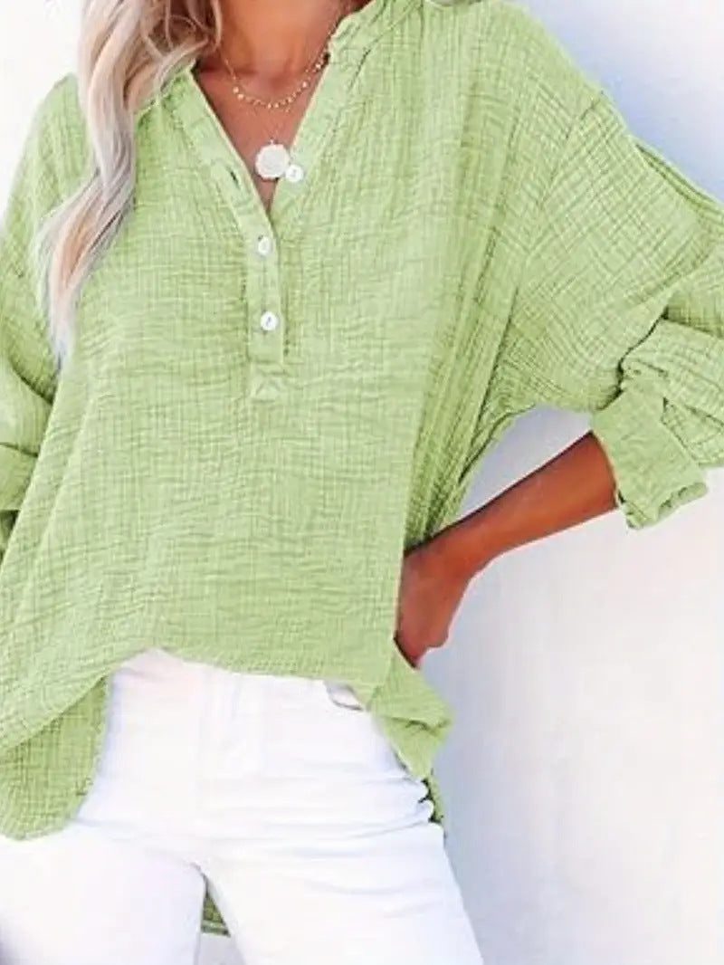 Casual cotton shirt for women with button placket Lune London