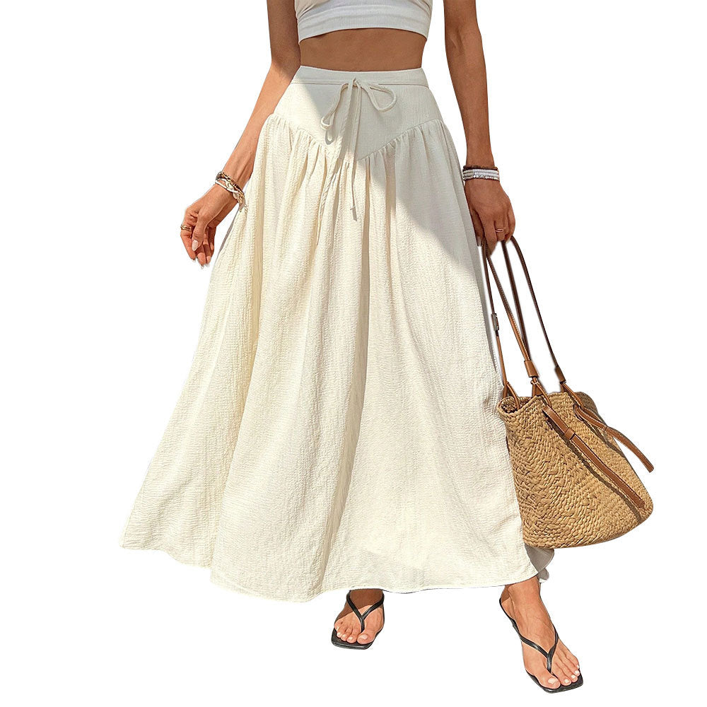 Jupe maxi femme avec une coupe élégante et fluide et un cordon de taille réglable Chic & Stil