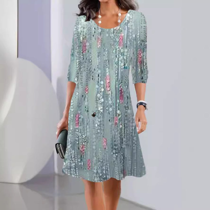 A-line dress for women with a delicate floral pattern Lune London