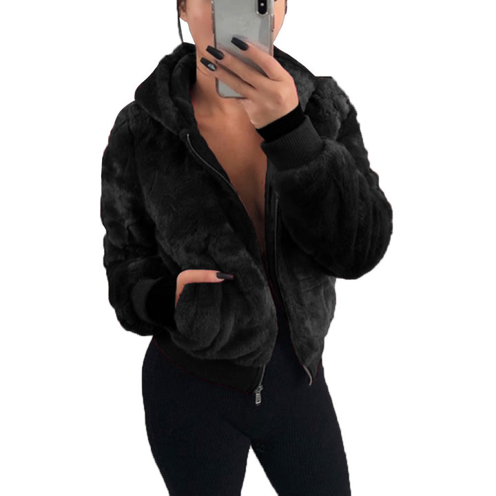 Ladies Lune London Faux Fur Bomber Jacket