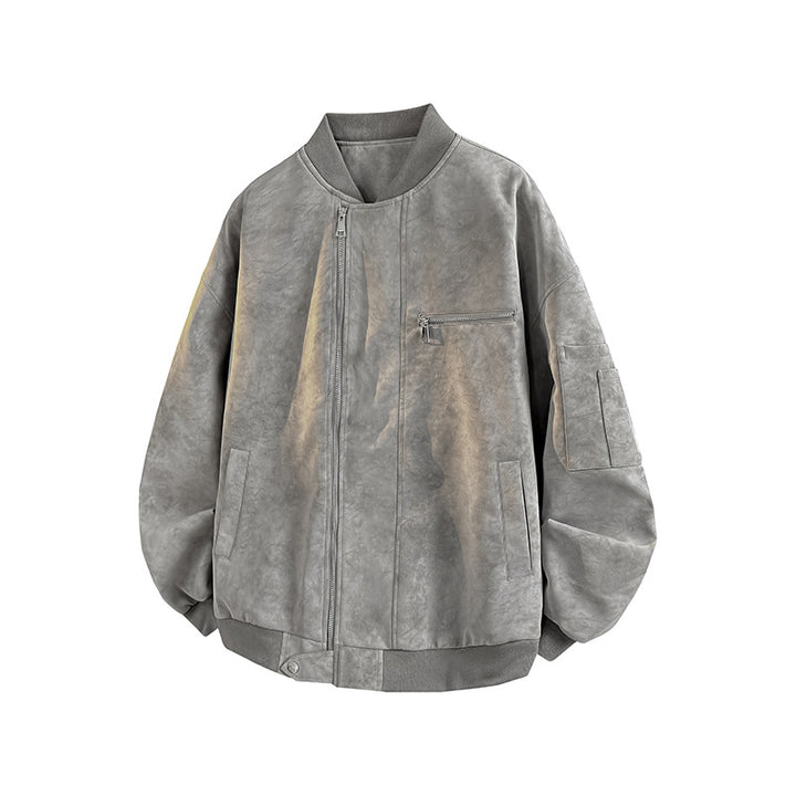 Casual oversized bomber jacket for men made from durable material with handy pockets Lune London