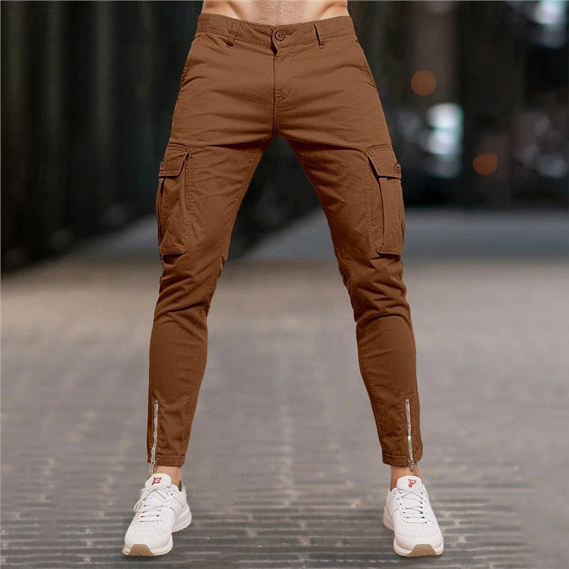 Modern cargo pants for men with zipper Lune London