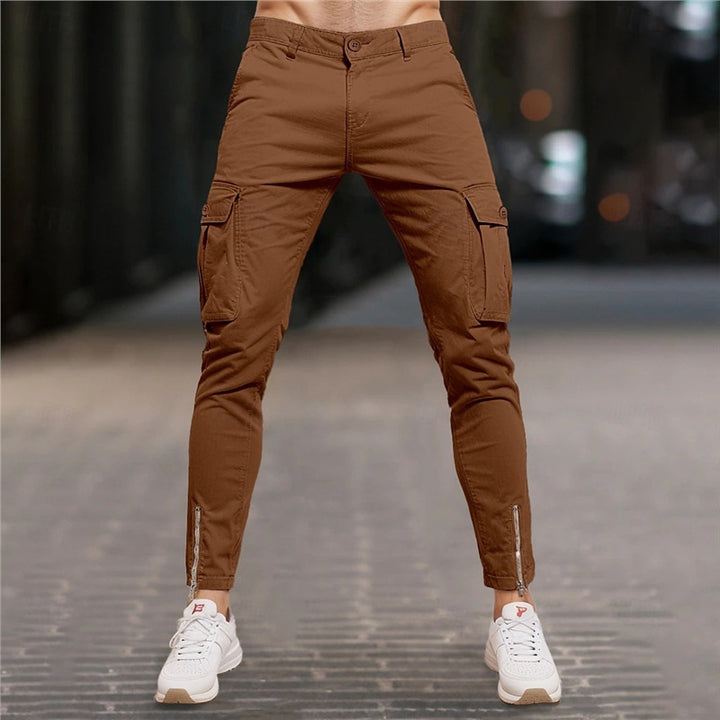 Modern cargo pants for men with zipper Lune London