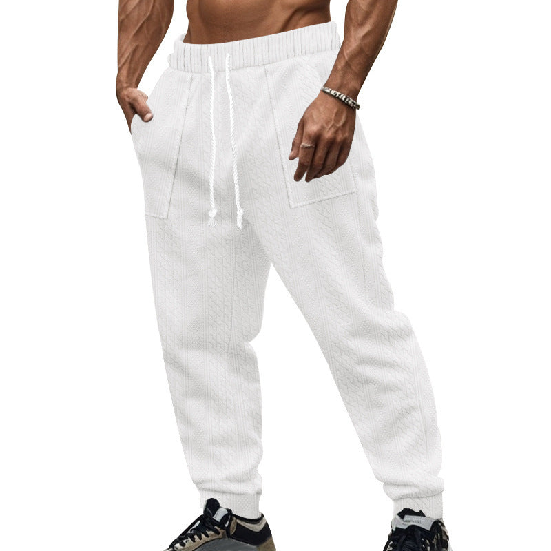 Men's casual joggers with textured fabric and practical pockets Chic and style