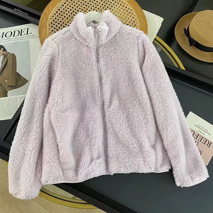 Veste en polaire pour femme avec col haut et doublure intérieure douce Chic & Stil