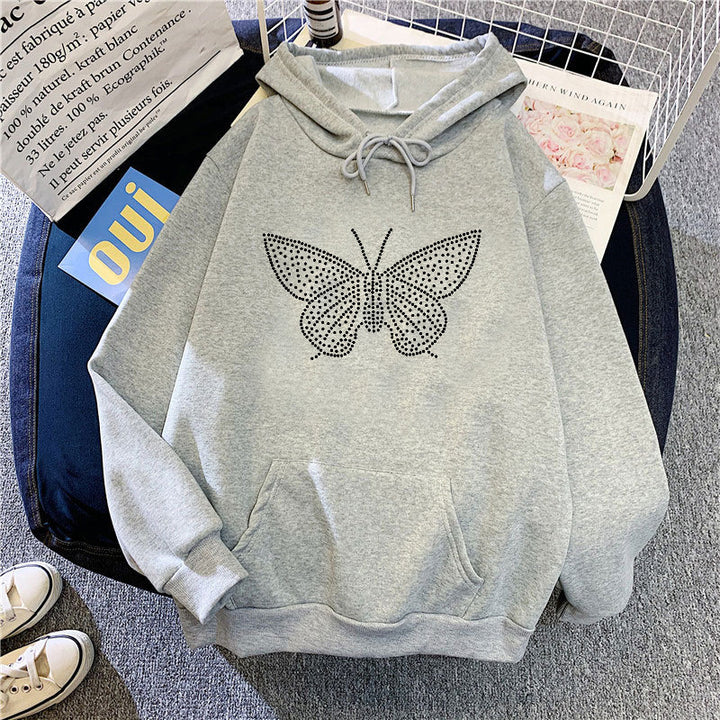 Women's hoodie with elegant butterfly design Chic & Stil