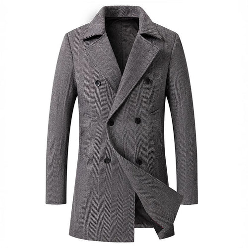 Elegant double-breasted men's coat with minimalist design Lune London