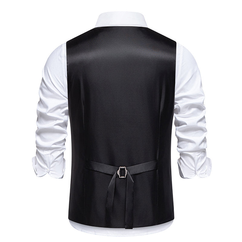 Elegant suit vest for men with contrasting inner pattern Lune London