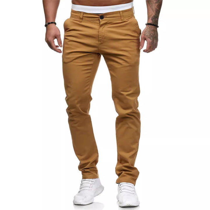Slim fit chino pants for men with elastic waistband and timeless design Lune London
