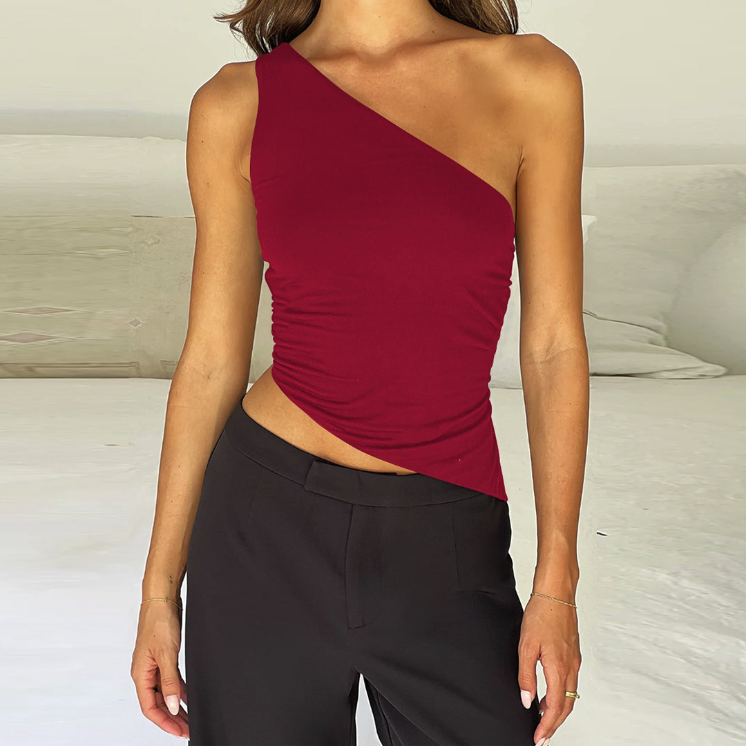 Women Asymmetrical Top with Gatherings Lune London