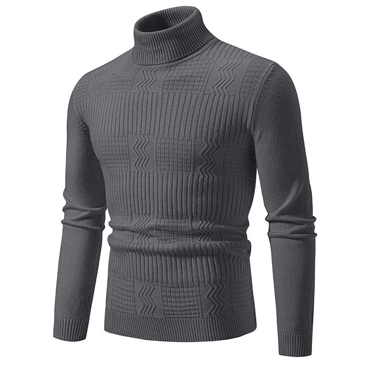Elegant turtleneck sweater for men with textured design Lune London