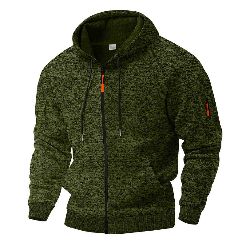 Sporty hoodie jacket for men with zip and practical pockets Lune London