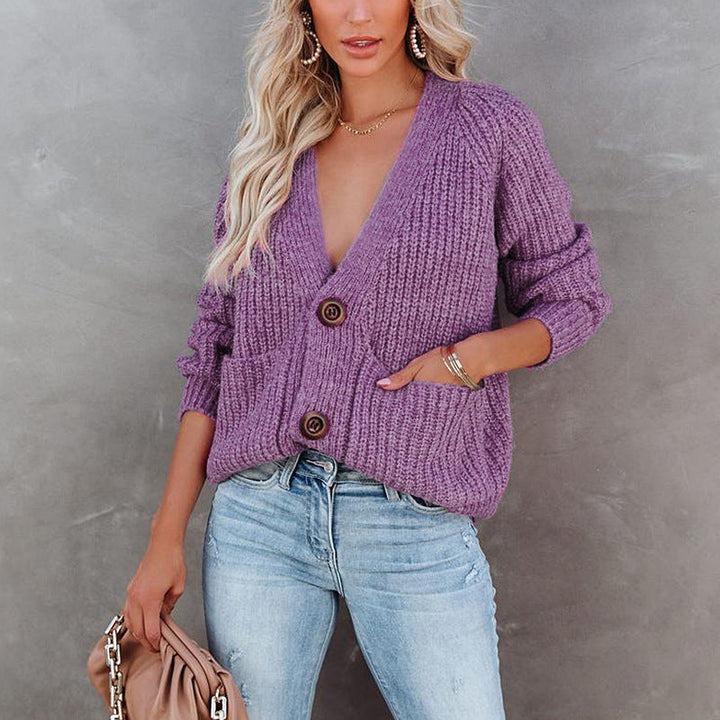Lune London | Women's cardigan in a casual cut with practical pockets