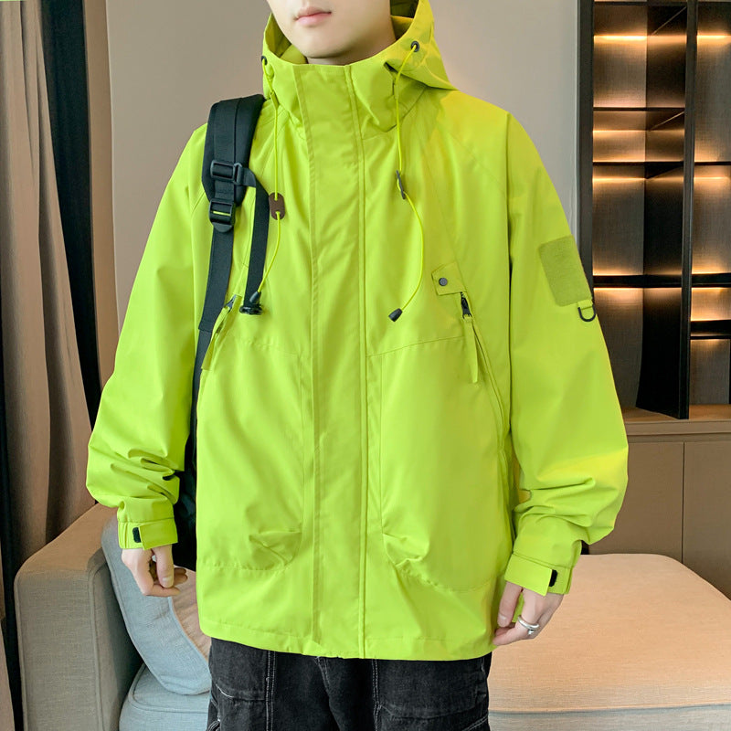 Casual outdoor men's jacket with adjustable hood and practical pockets Lune London