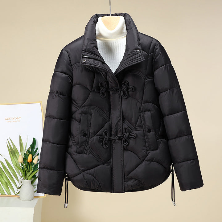 Ladies Trendy Padded Blouson Jacket with Practical Lacing Details Lune London