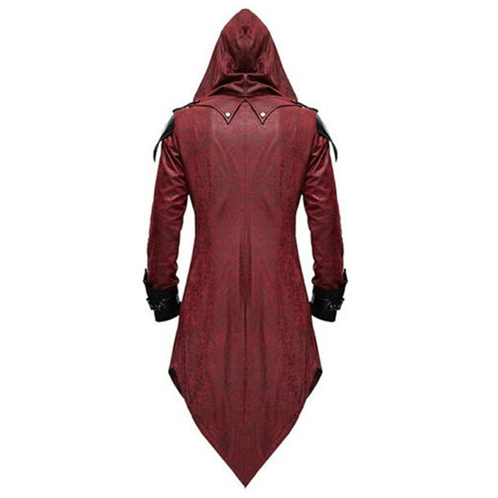 Hooded coat for women with faux leather details Lune London