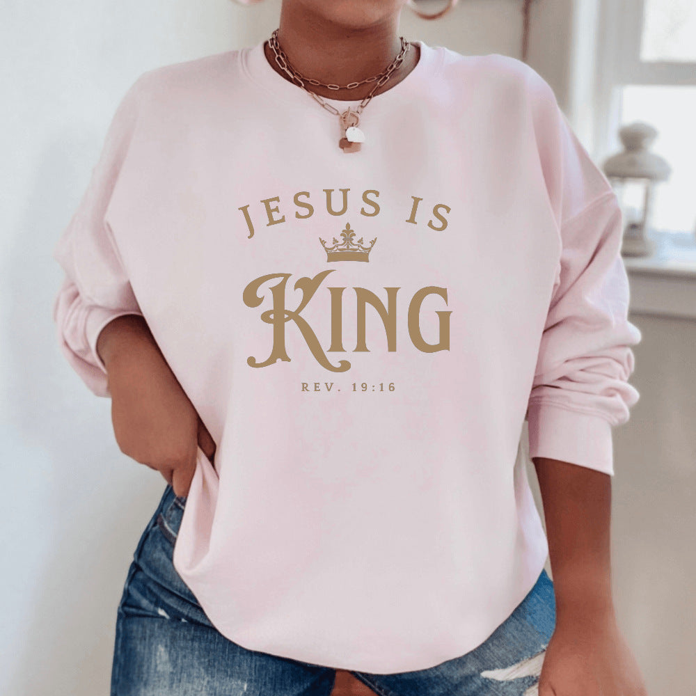 Sweatshirt pour femmes avec lettrage inspirant et coupe ample Chic & Stil