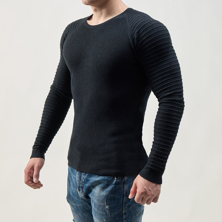 Fashionable knitted sweater for men with an innovative rib structure Lune London