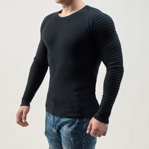 Fashionable knitted sweater for men with an innovative rib structure Lune London