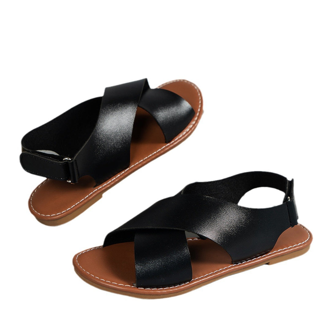 Ladies Casual Sandals with Crisscross Straps Lune London