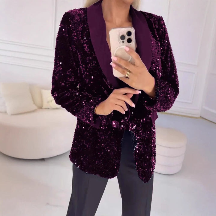 Ladies Shimmering Blazer Lune London