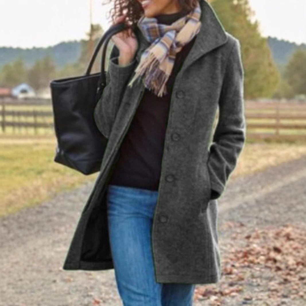 Women's Elegant Wool Coat Lune London