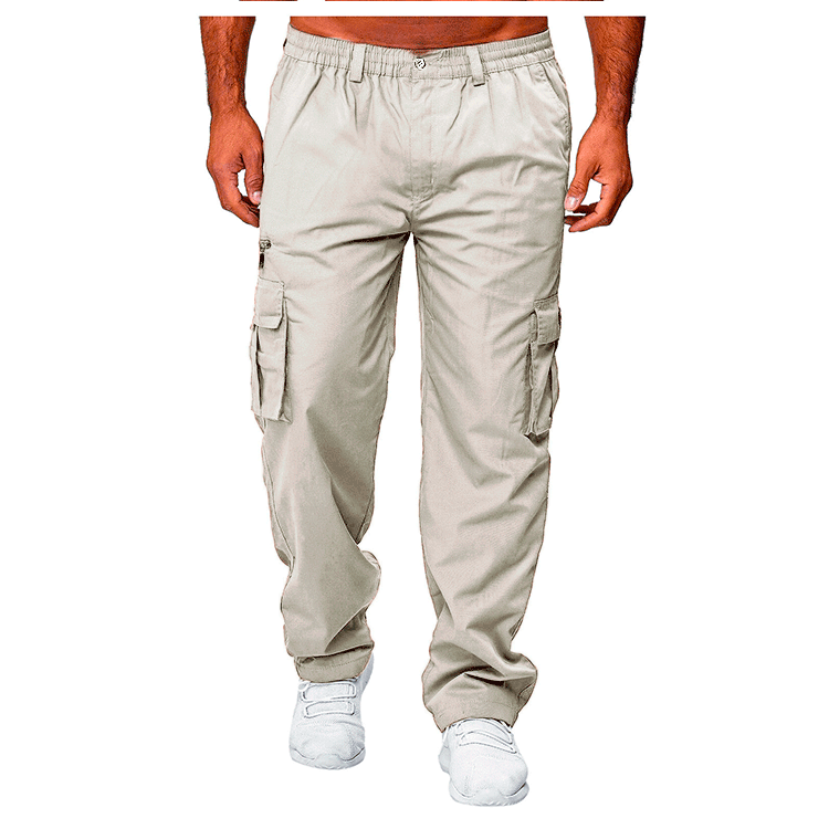 Men's cargo pants with elastic waistband and multifunctional pockets Lune London