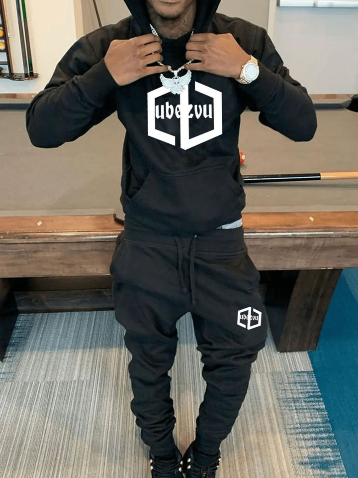 Men's Hoodie and Jogging Set with Practical Kangaroo Pocket Design Lune London